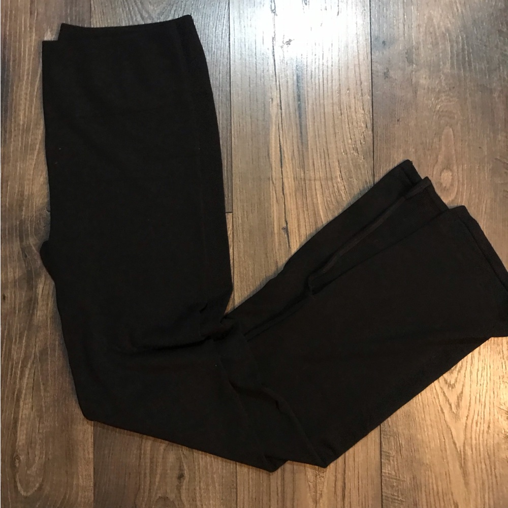 Black Ribbed Flares Fabletics